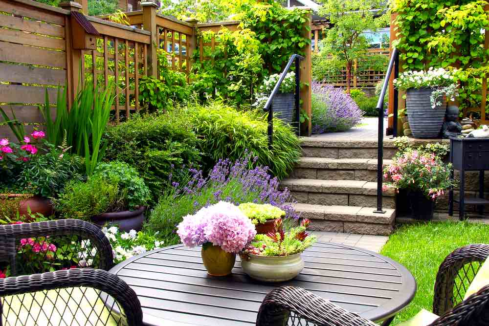 Small Townhouse Perennial Summer Garden | 13 Must Try Backyard Landscaping Ideas For Small Spaces