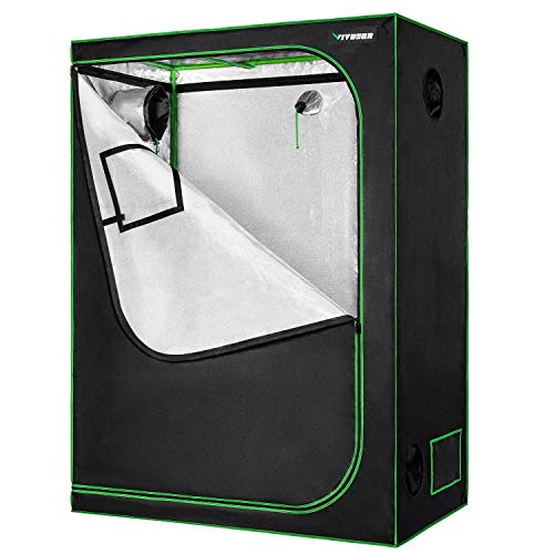Details about   48"x24"x60" Mylar Hydroponic Grow Tent with Observation Window and Floor Tray 
