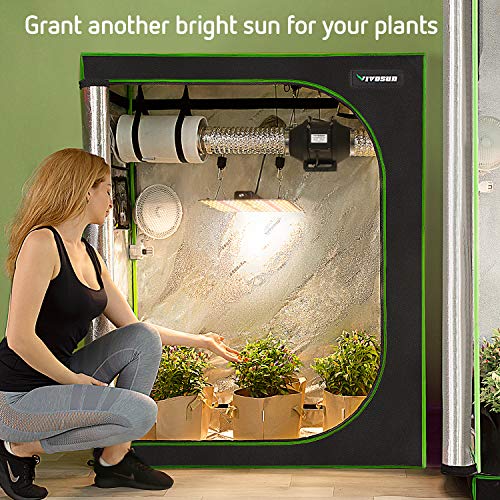 Details about   VIVOSUN 24"x24"x48" Hydroponic Mylar Hydroponic Grow Tent  2'x2'for Indoor Plant 