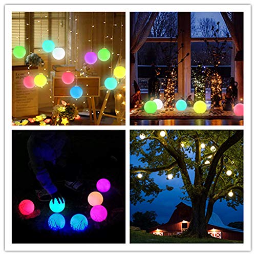 3 inch Waterproof Hot Tub LED Lights Kids Night Light Ball Lamp for Pool Party Decor 6 Pack 16 Colors Pond Ball Lights with Remote Control Chakev Floating Pool Light 