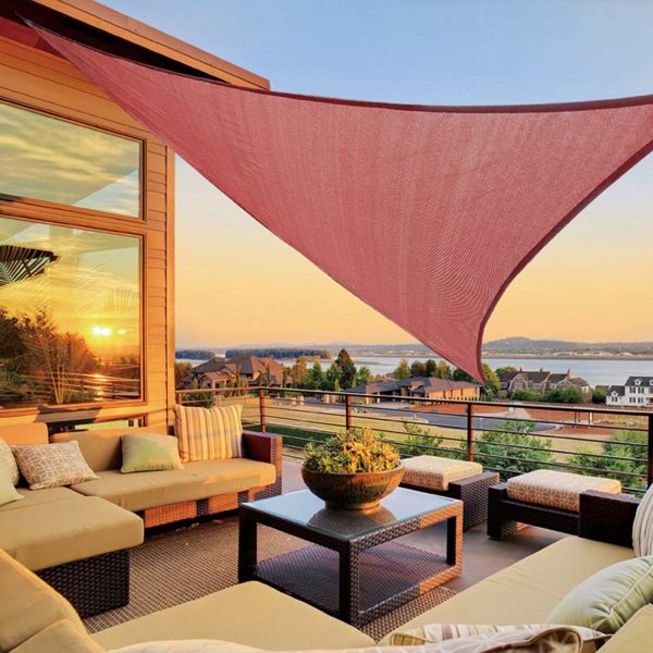 LOVE STORY 12' x 16' Rectangle Sand Sun Shade Sail Canopy UV Block Awning for Outdoor Patio Garden Backyard 