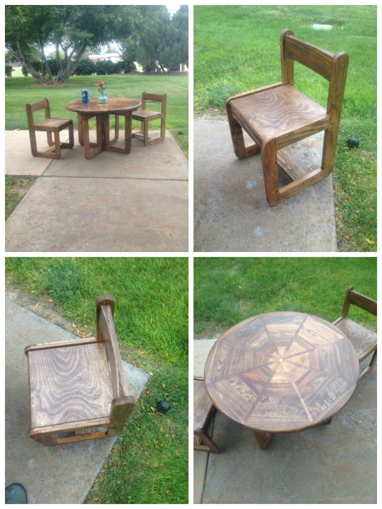 Kids' Pallet Table and Chair | Easy Pallet Garden Ideas Anyone Can Make