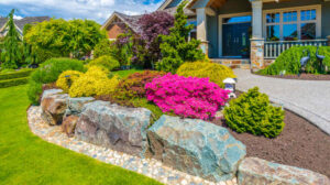 Nicely decorated colorful flowerbed with flowers | Front Yard Landscaping | Amazing Ideas For Small Front Yards | Landscape design | Featured